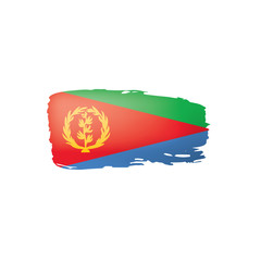 Eritrea flag, vector illustration on a white background.