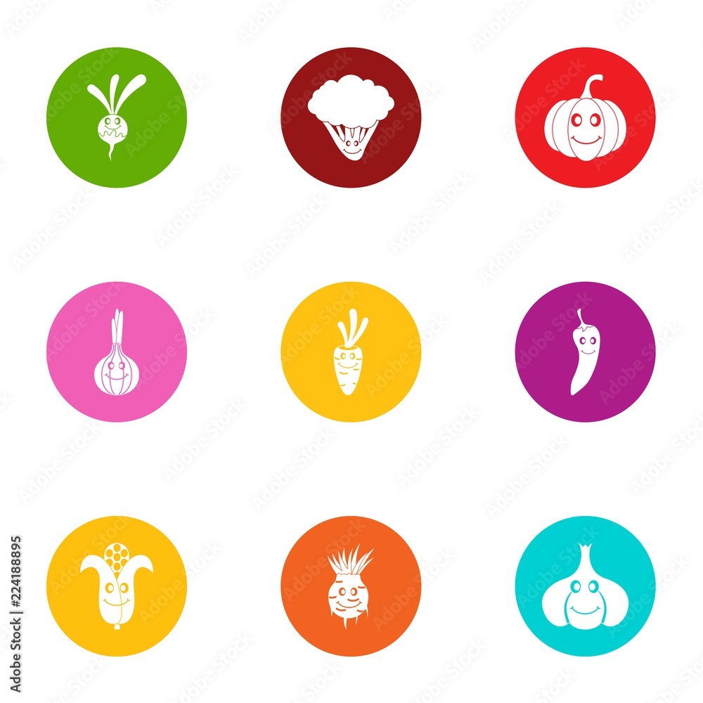 Poster ecological friendly icons set. flat set of 9 ecological friendly vector icons for web isolated on wh