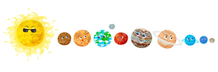 Cartoon planets vector illustration. © Svetlana