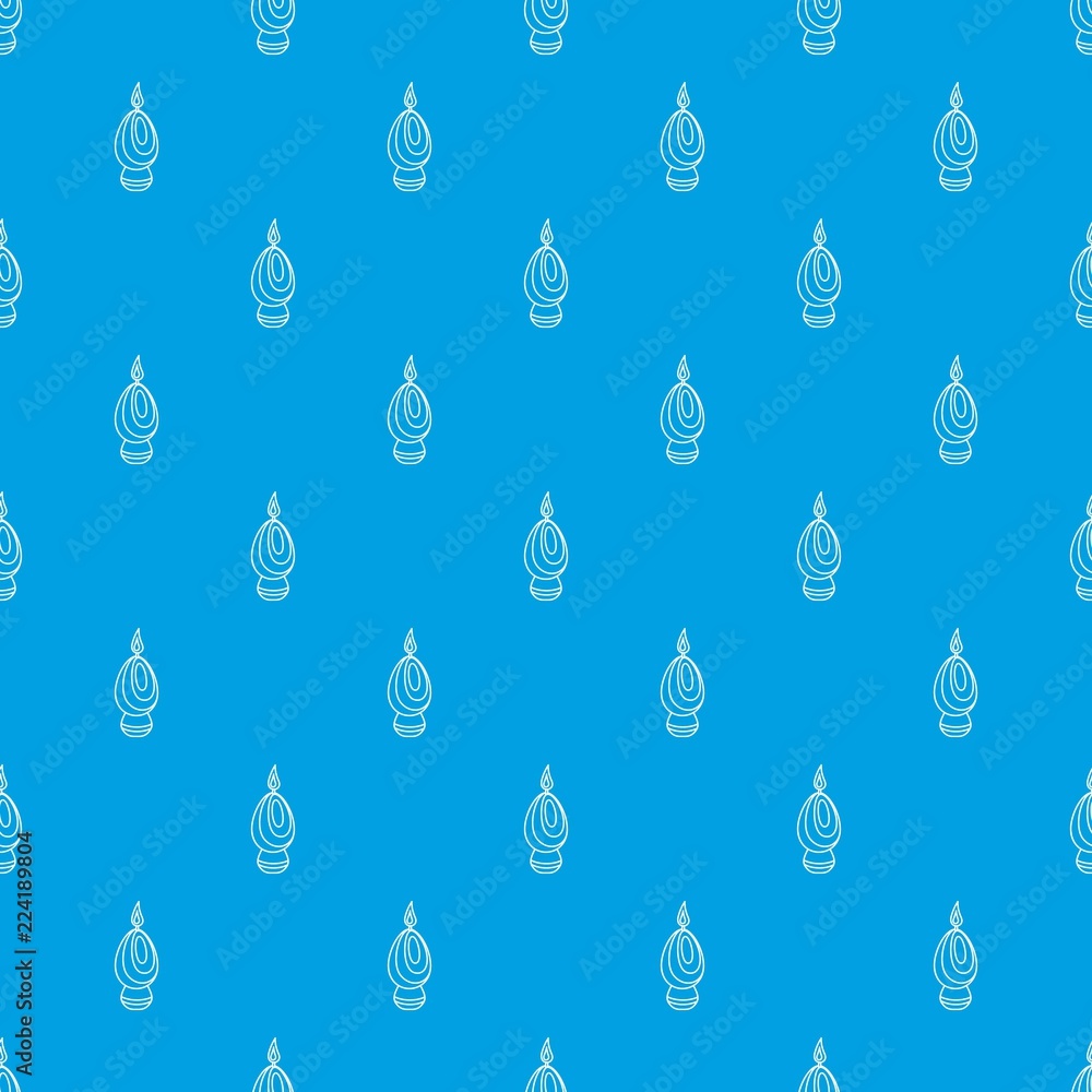 Poster egg candle pattern vector seamless blue repeat for any use