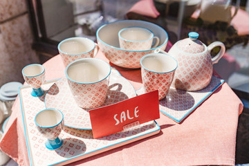 shopping for kitchenware in retail store