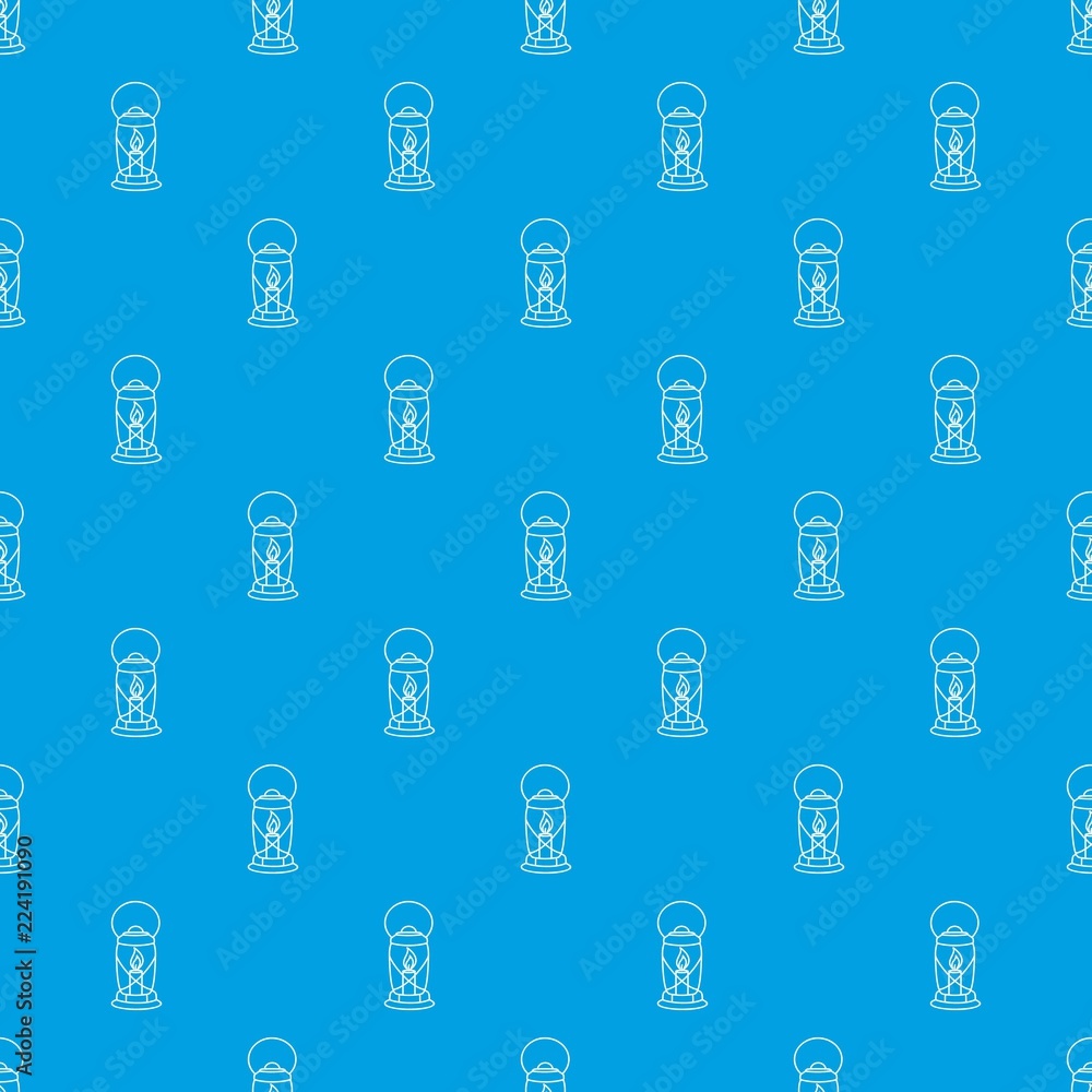 Poster lantern candle pattern vector seamless blue repeat for any use