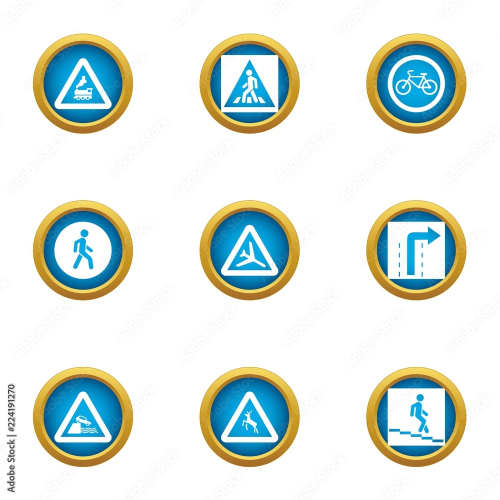 Poster sectoring icons set. flat set of 9 sectoring vector icons for web isolated on white background
