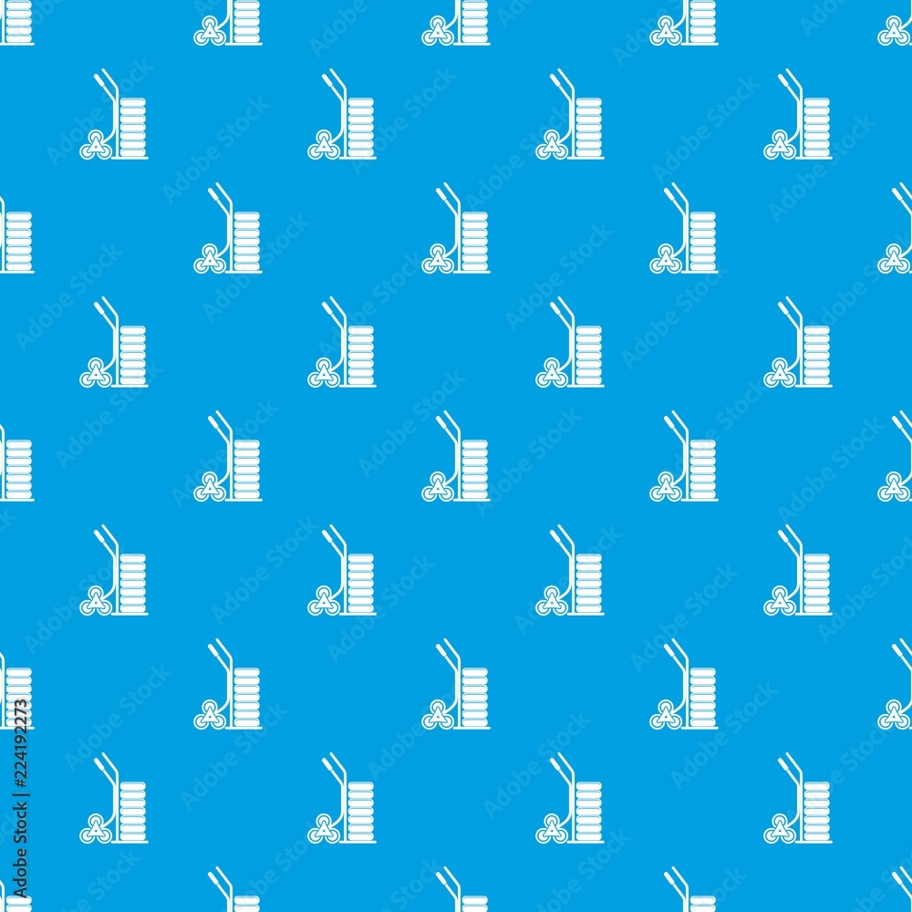 Poster modern trolley pattern vector seamless blue repeat for any use