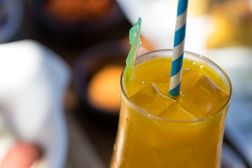 travel concept setup with traditional turkish breakfast