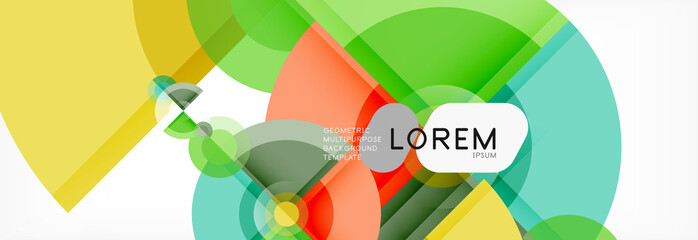 Vector fantastic circle modern geometric background template