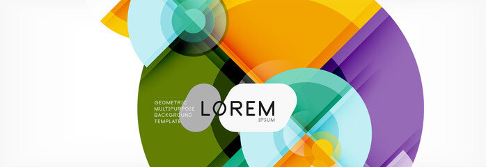 Abstract background bright circles geometric design