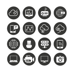 network and electronic device icons