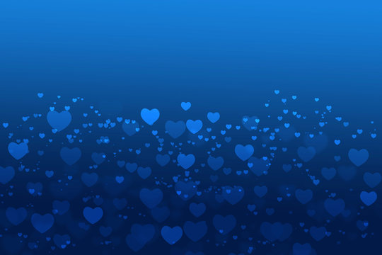 Fototapeta  Background blue With white Heart