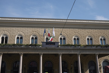 Bologna, Italy - August 30, 2018 : Bologna main train station