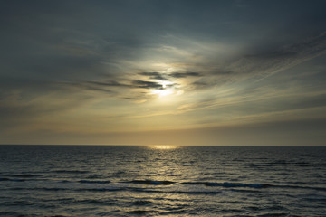 Nice and calm evening on Baltic sea next to Liepaja, Latvia.