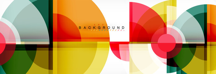 Obraz premium Abstract background bright circles geometric design