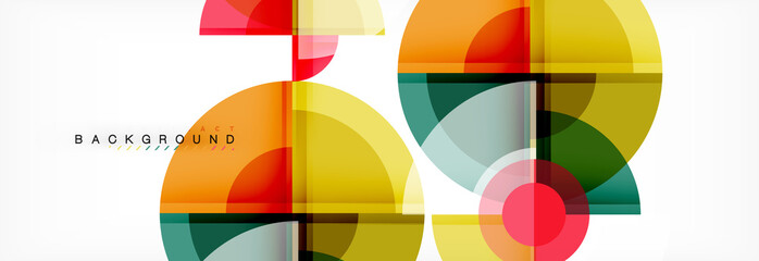 Abstract background bright circles geometric design