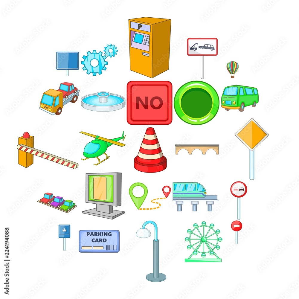 Poster navigation icons set. cartoon set of 25 navigation vector icons for web isolated on white background