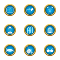 Fototapeta premium Nursing icons set. Flat set of 9 nursing vector icons for web isolated on white background