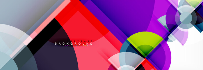 Vector fantastic circle modern geometric background template