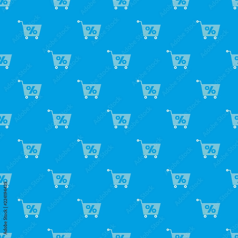 Poster percent trolley pattern vector seamless blue repeat for any use