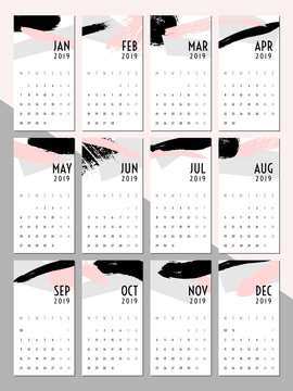 2019 Printable Calendar Template
