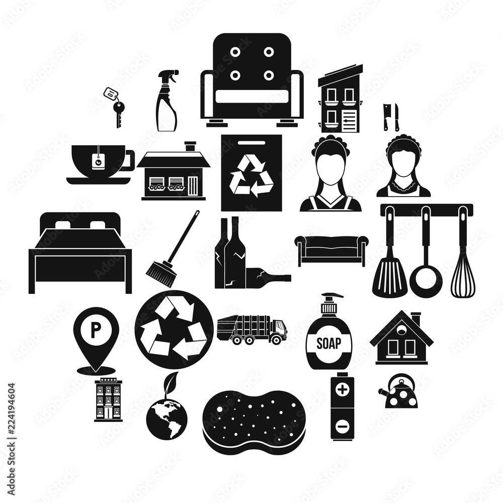 Poster purification icons set. simple set of 25 purification vector icons for web isolated on white backgro