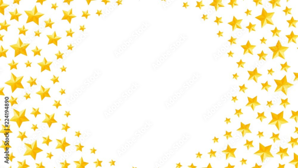 Poster christmas star symbol pattern rotate moving gold color illustration on white background seamless loo