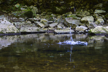 Eine Wasser Fontäne