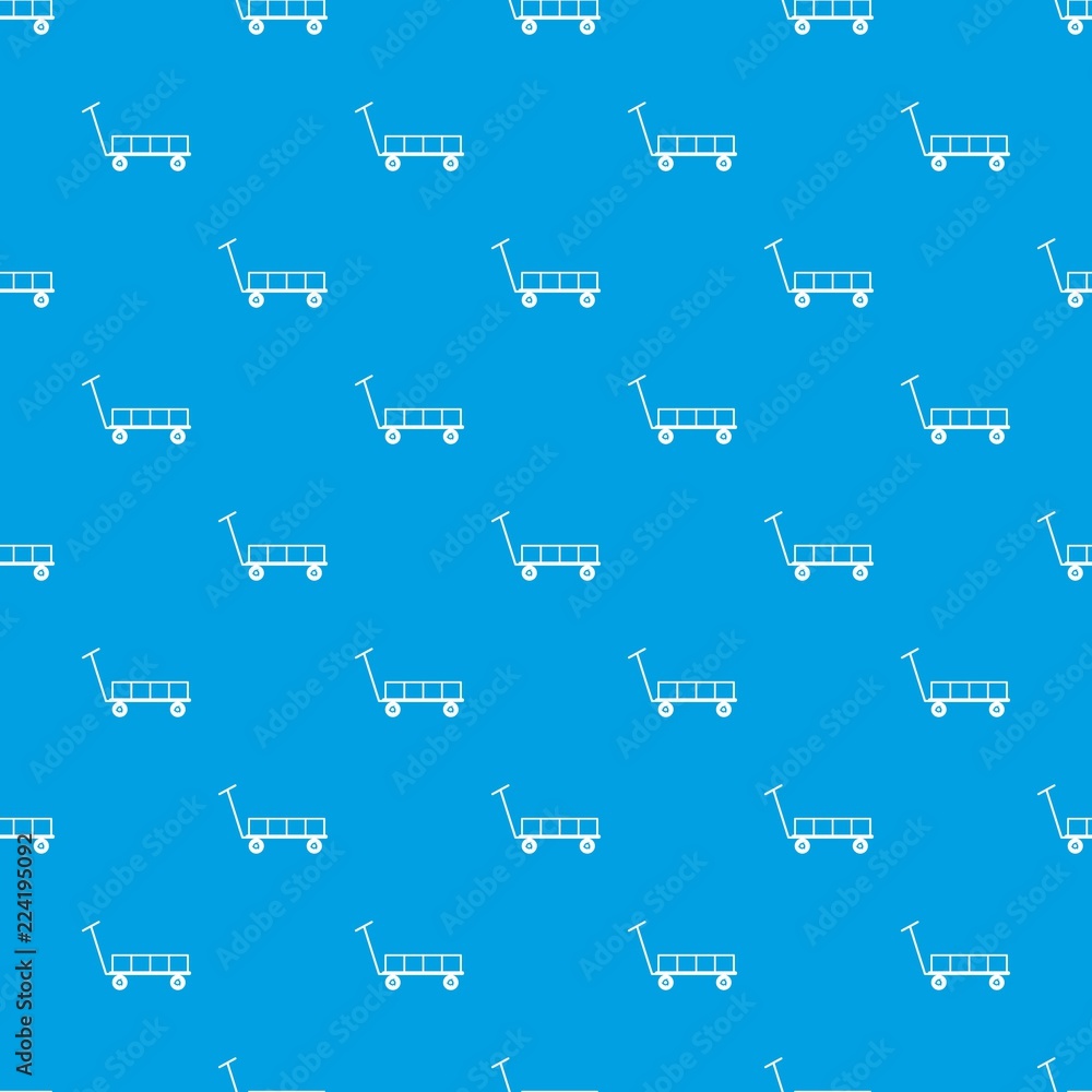 Poster big trolley pattern vector seamless blue repeat for any use