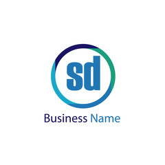 Initial Letter SD Logo Template Design