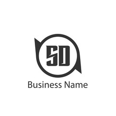 Initial Letter SD Logo Template Design