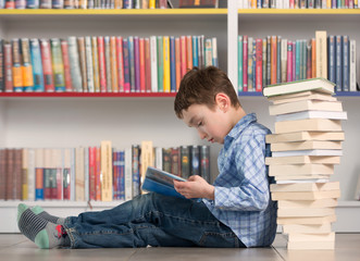 boy  reading a book, education