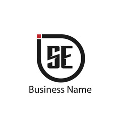 Fototapeta premium Initial Letter SE Logo Template Design