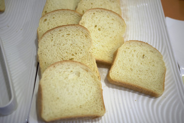 White bread slices