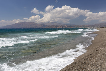 Fototapeta na wymiar Strand bei Kalamaki auf Kreta, Griechenland