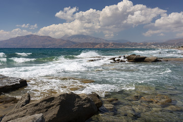 Strand bei Kalamaki auf Kreta, Griechenland