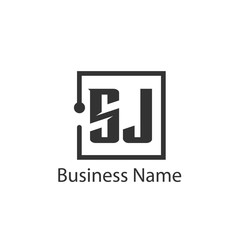 Obraz premium Initial Letter SJ Logo Template Design