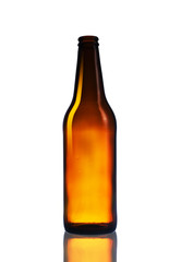 empty brown beer bottle
