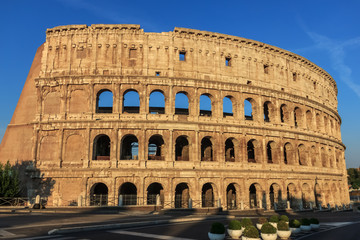 Fototapeta premium Roman Colosseum under the blue sky