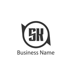 Obraz premium Initial Letter SK Logo Template Design
