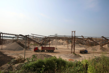   China sand construction site