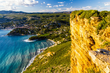 Amazing view of Cassis from Cap Canaille, a popular destination for rock climbers