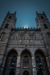 Fototapeta na wymiar MONTREAL, QUEBEC / CANADA - JULY 15 2018: Notre Dame of Montreal