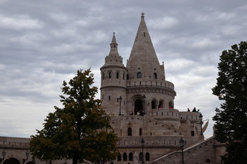 Fototapeta na wymiar Fisherman's Bastion in Budapest tower