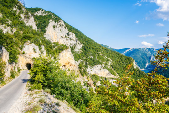 Mountain road tunnel