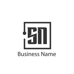 Obraz premium Initial Letter SN Logo Template Design