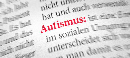 Wörterbuch mit dem Begriff Autismus