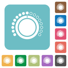 Volume control rounded square flat icons