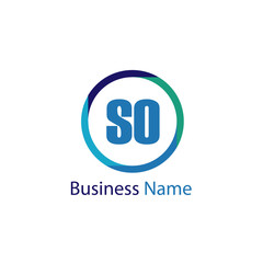 Initial Letter SO Logo Template Design