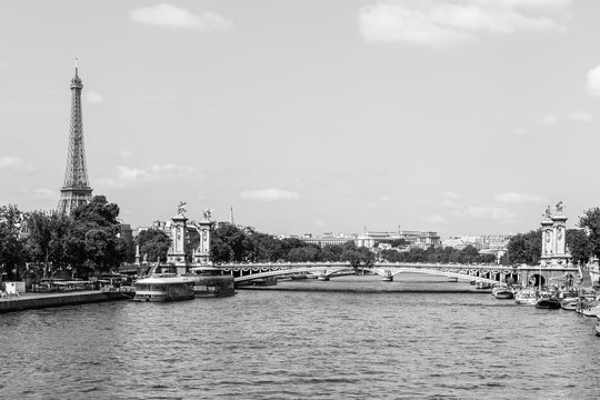 Fototapeta Pont Alexandre III Bridge with Eiffel Tower. Paris, France