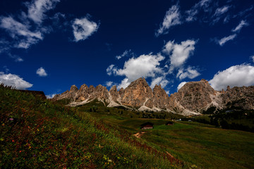 Panoramic view of a mountainside.