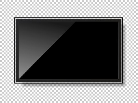TV modern blank screen lcd, led, isolated on background, vector illustration EPS10
