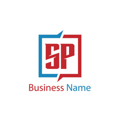 Initial Letter SP Logo Template Design